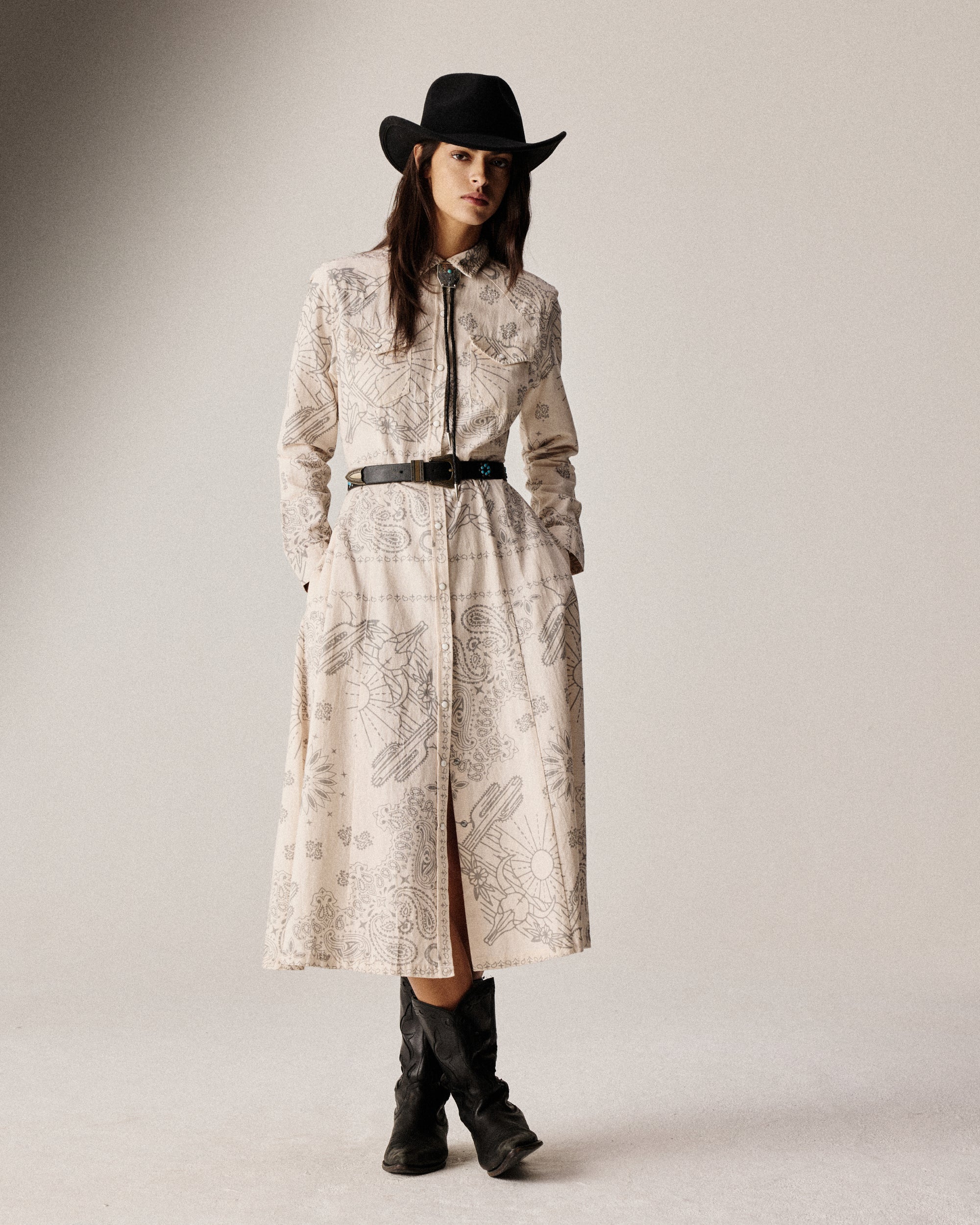 Robe bandana crème