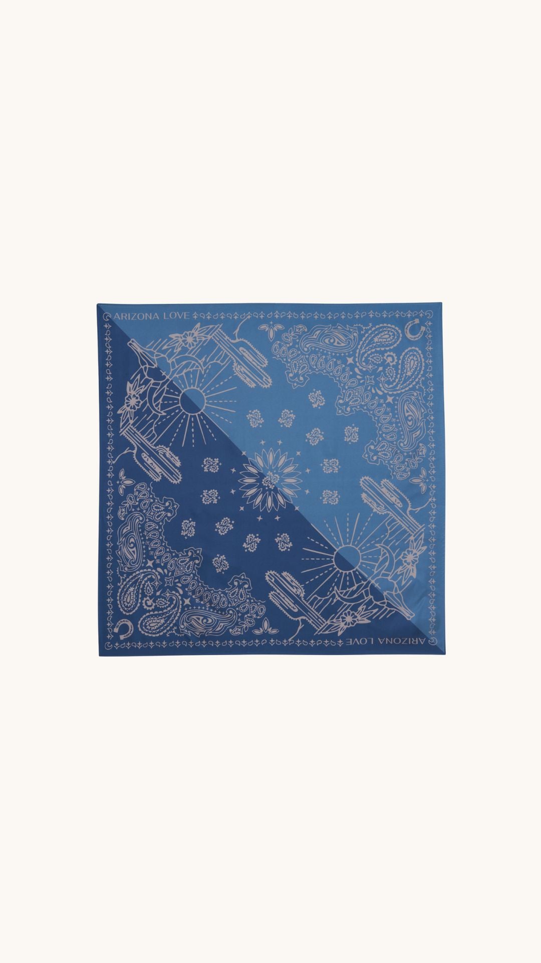 Floulard en soie bandana jean & navy