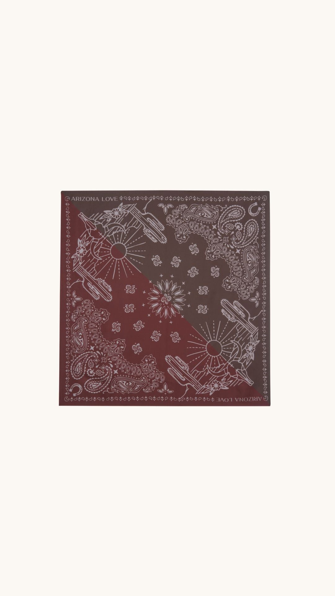 Silk scarf burgundy choco