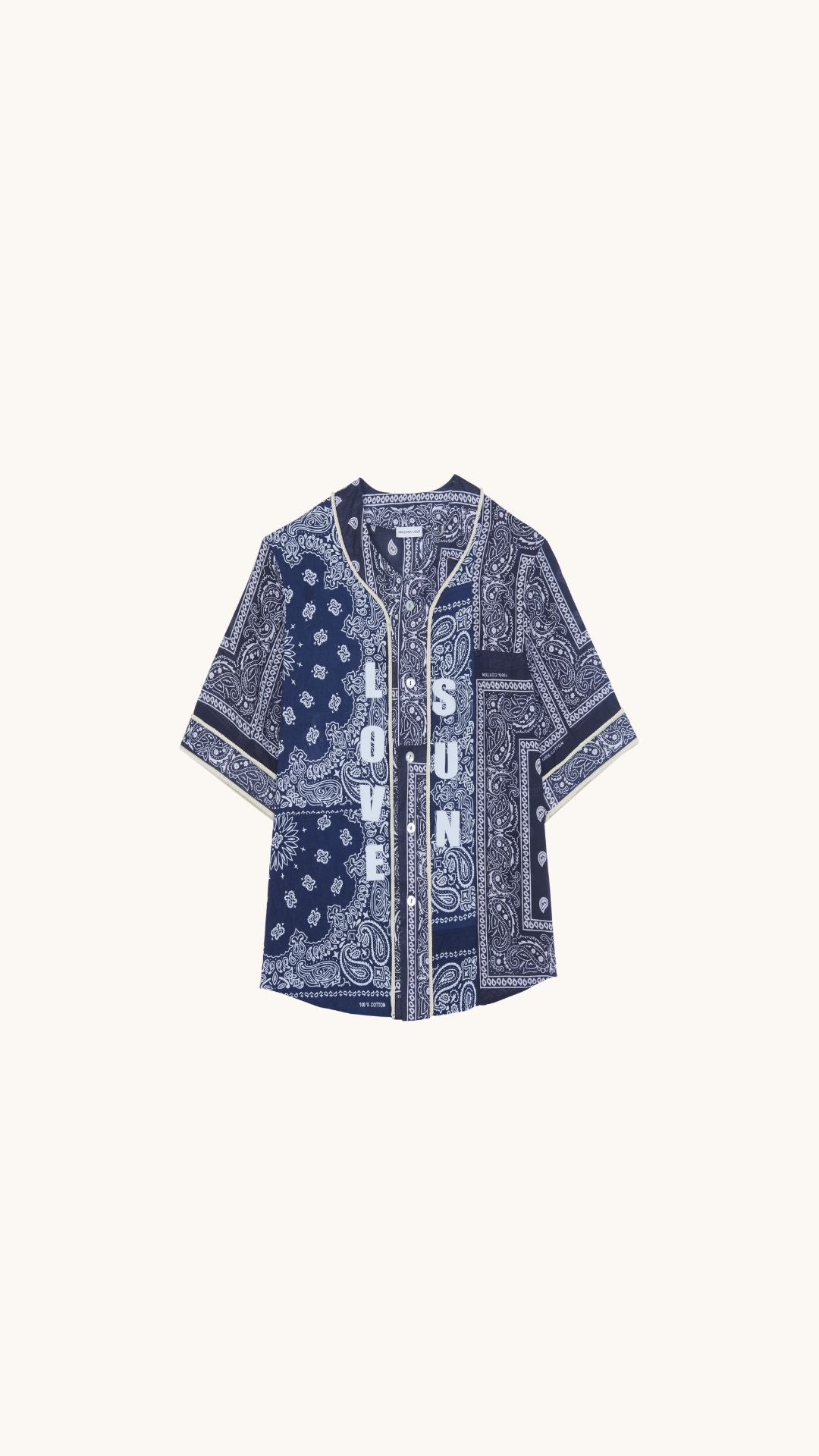 Chemise bleu marine bandana