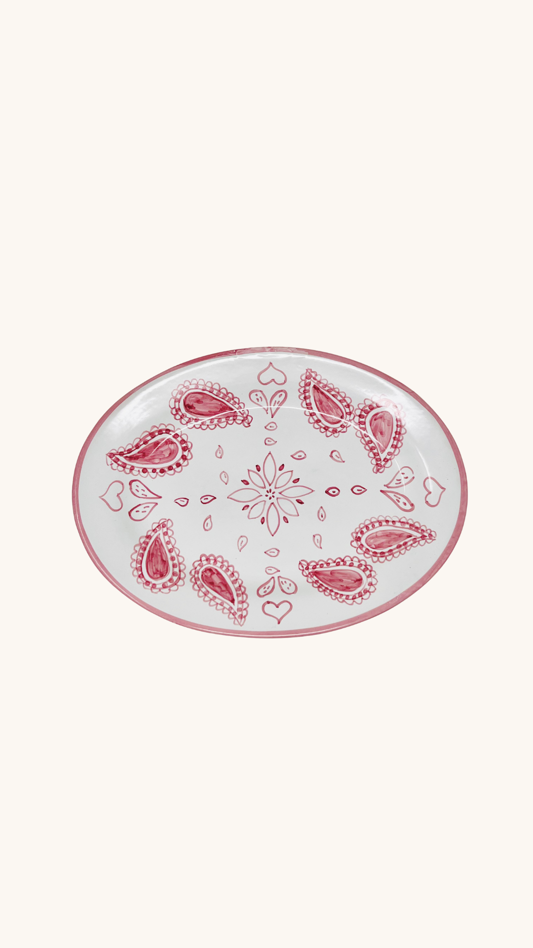 Plat 32 cm bandana rose