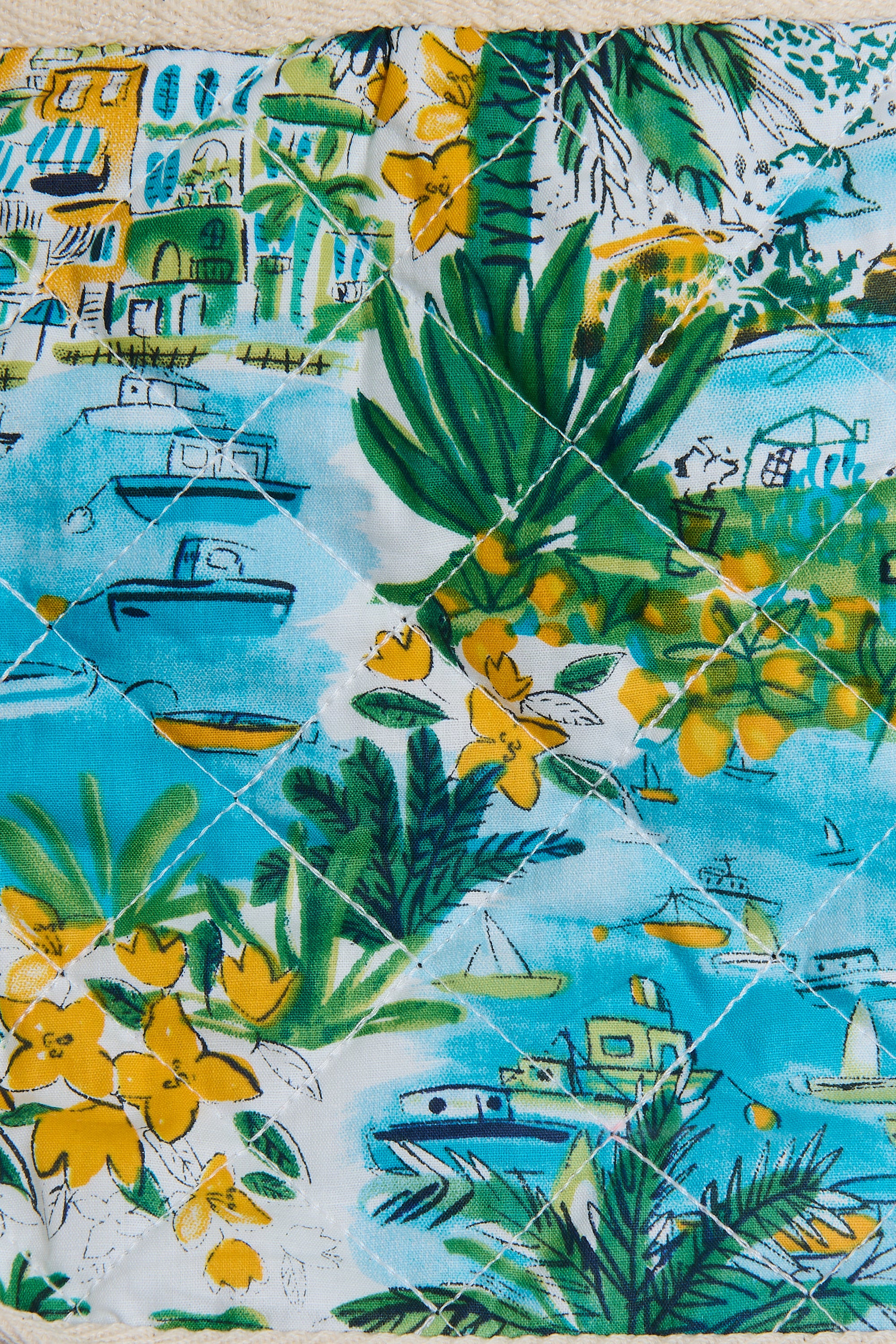 Pochette Hawaï bandana jaune