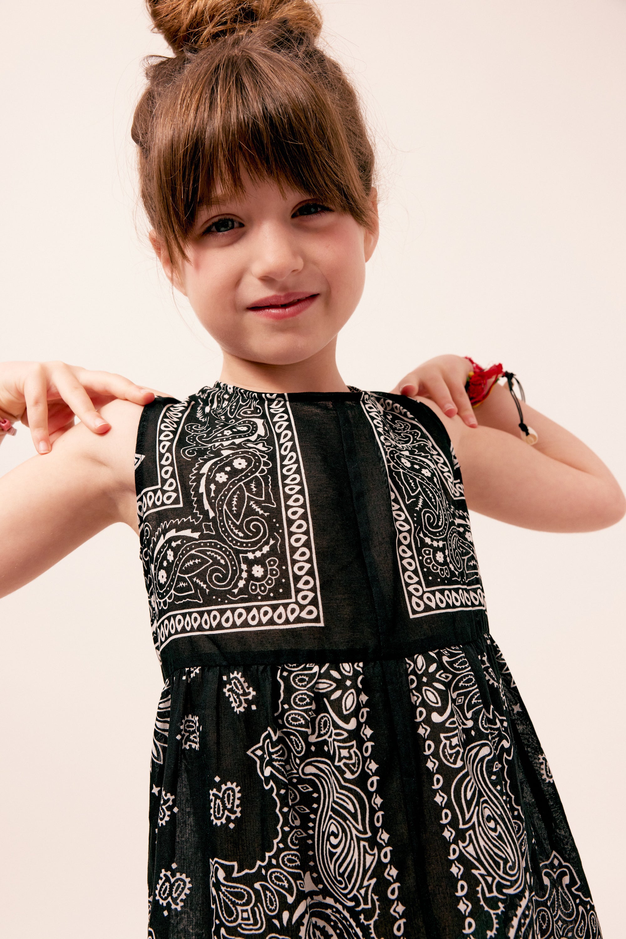 Robe enfant bandana noire