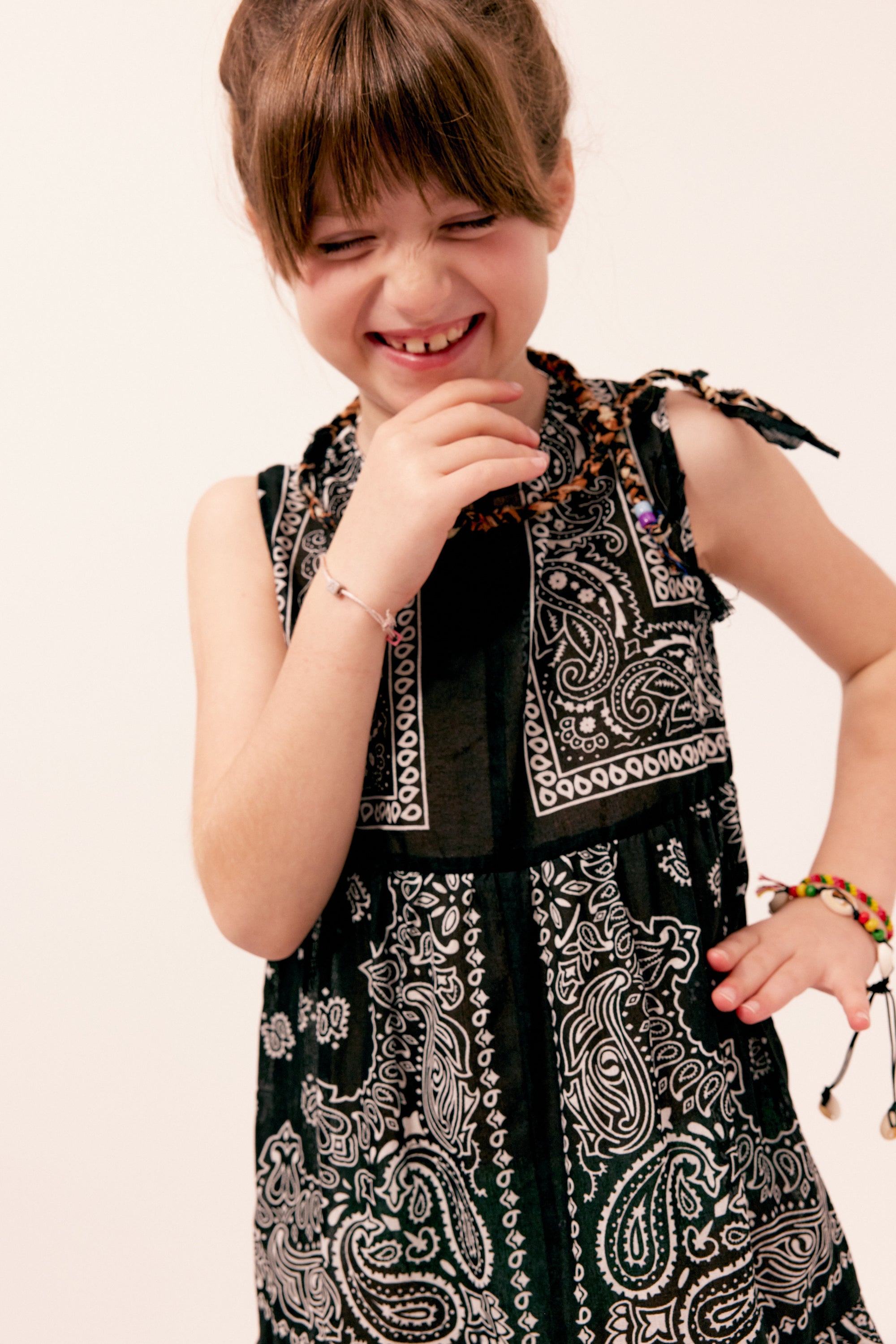 Robe enfant bandana noire