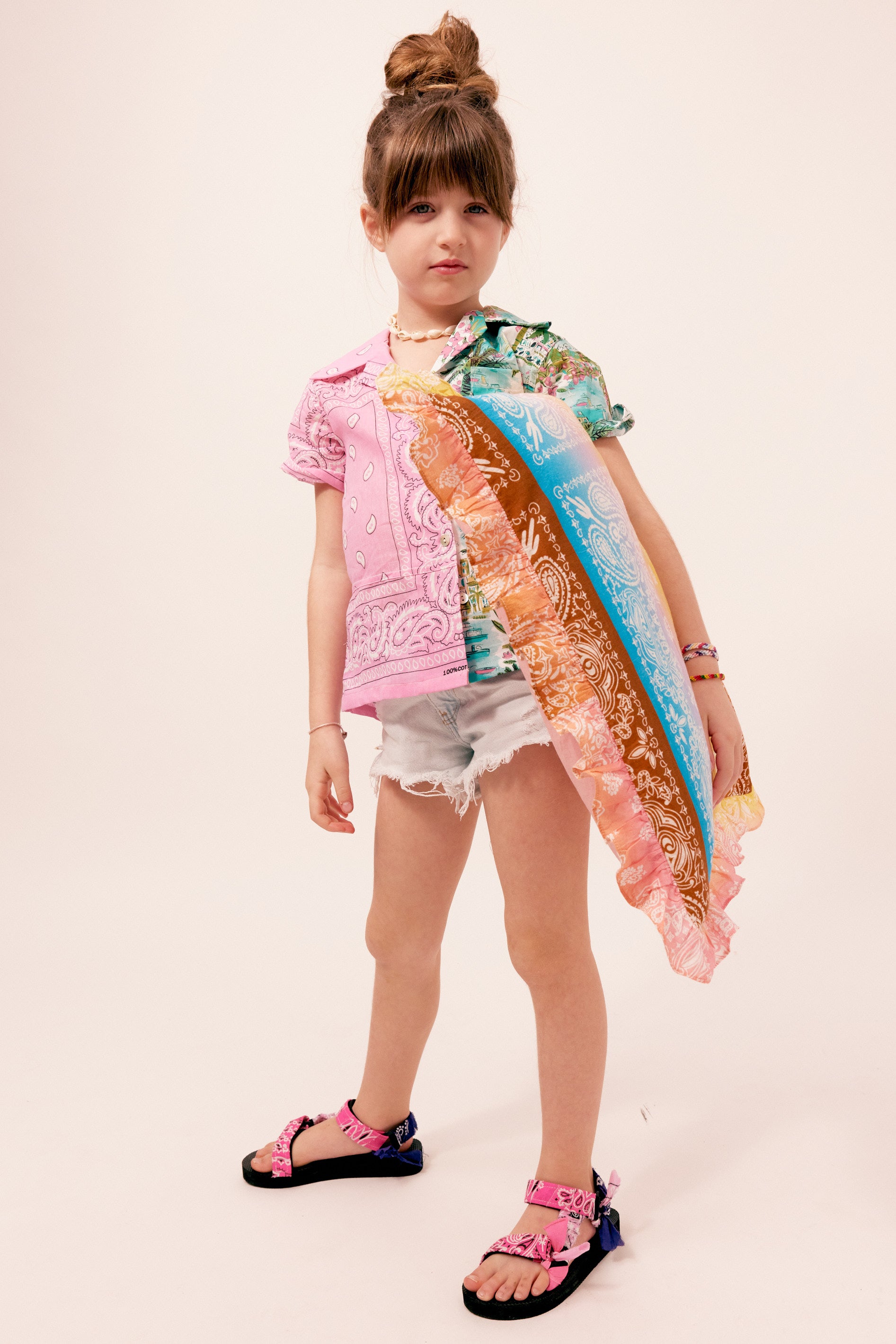 Shirt kids hawai pink bandana