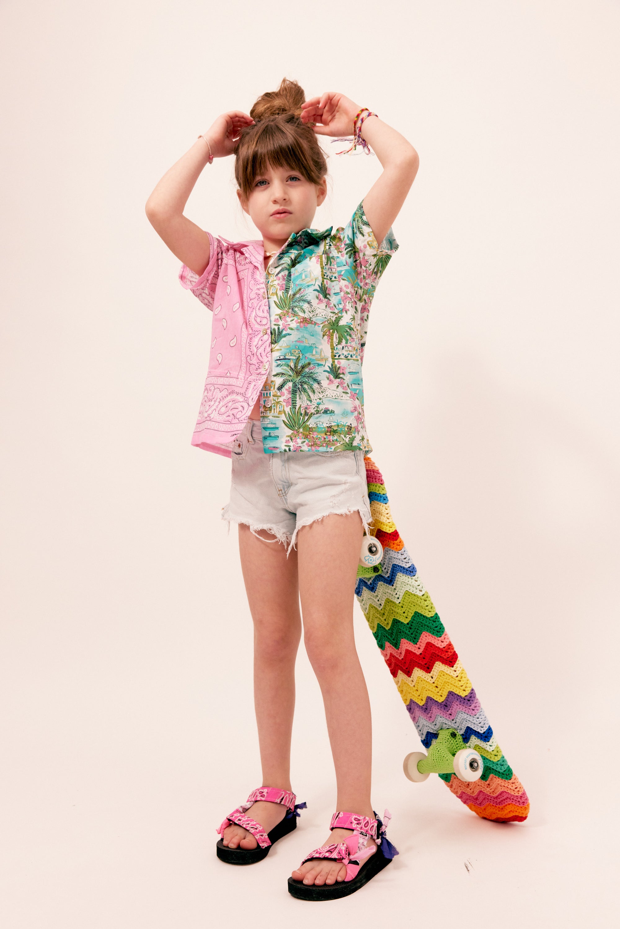 Shirt kids hawai pink bandana