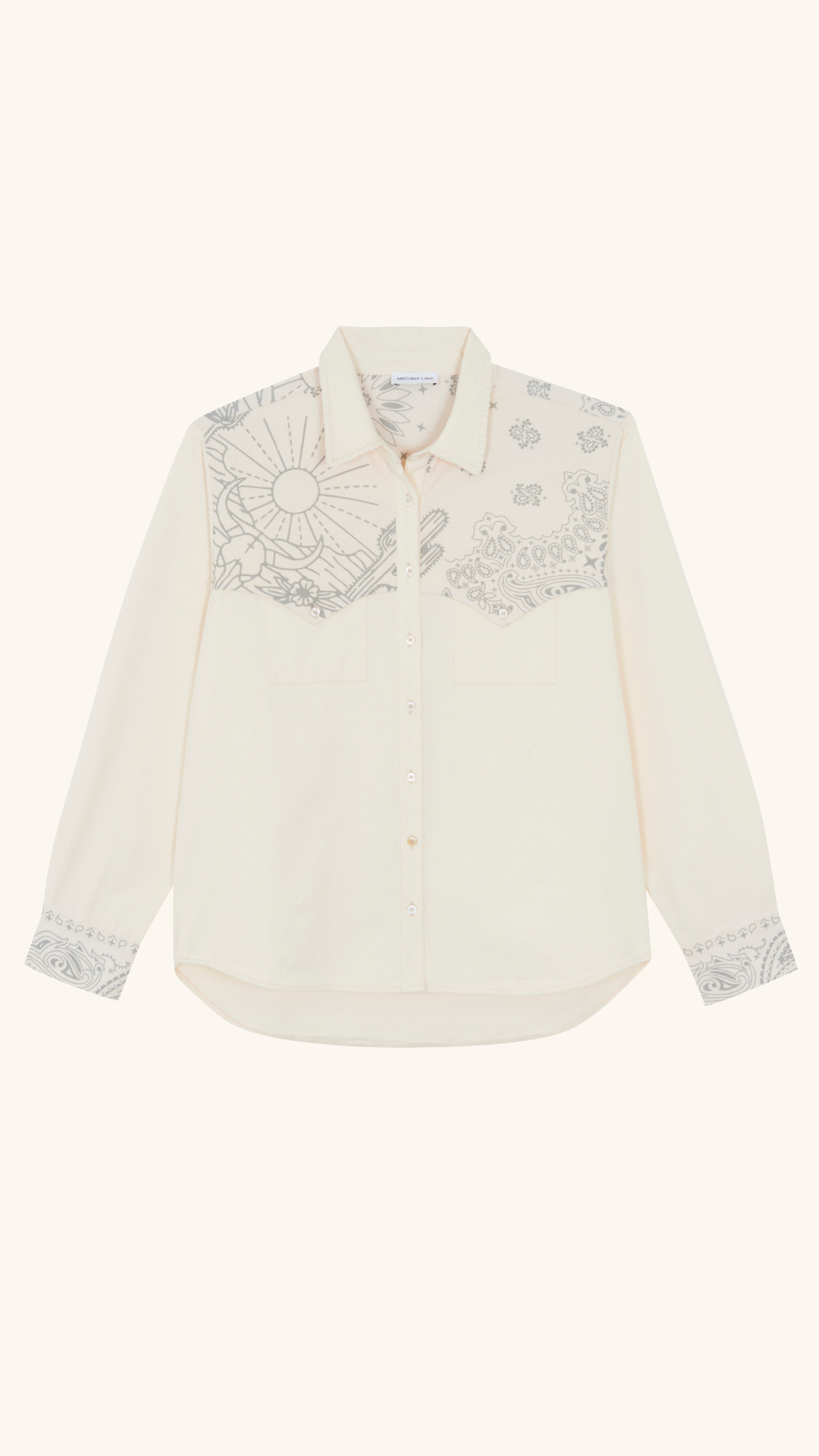 Chemise bandana crème