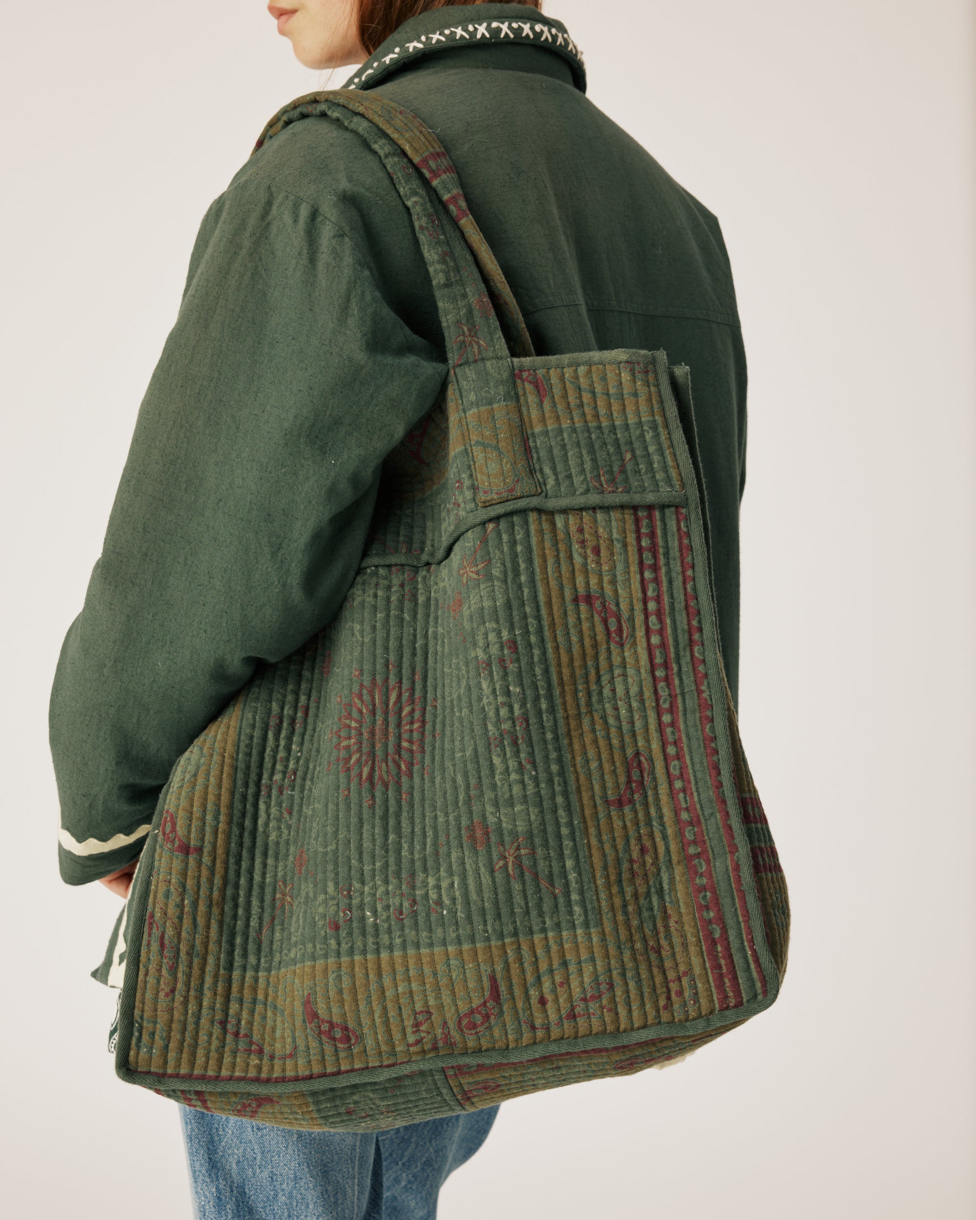 Boho green bag