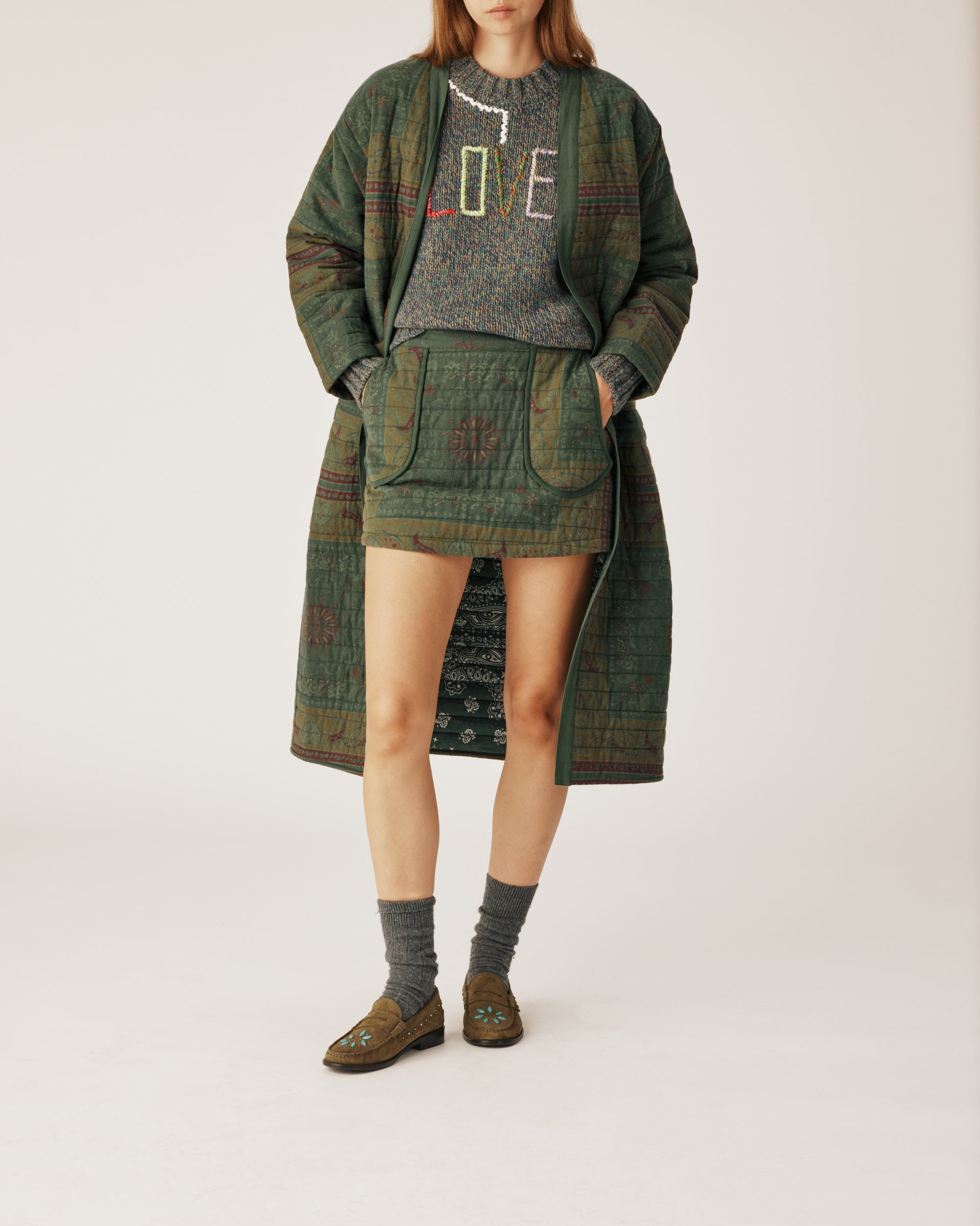 Jupe Boho Green