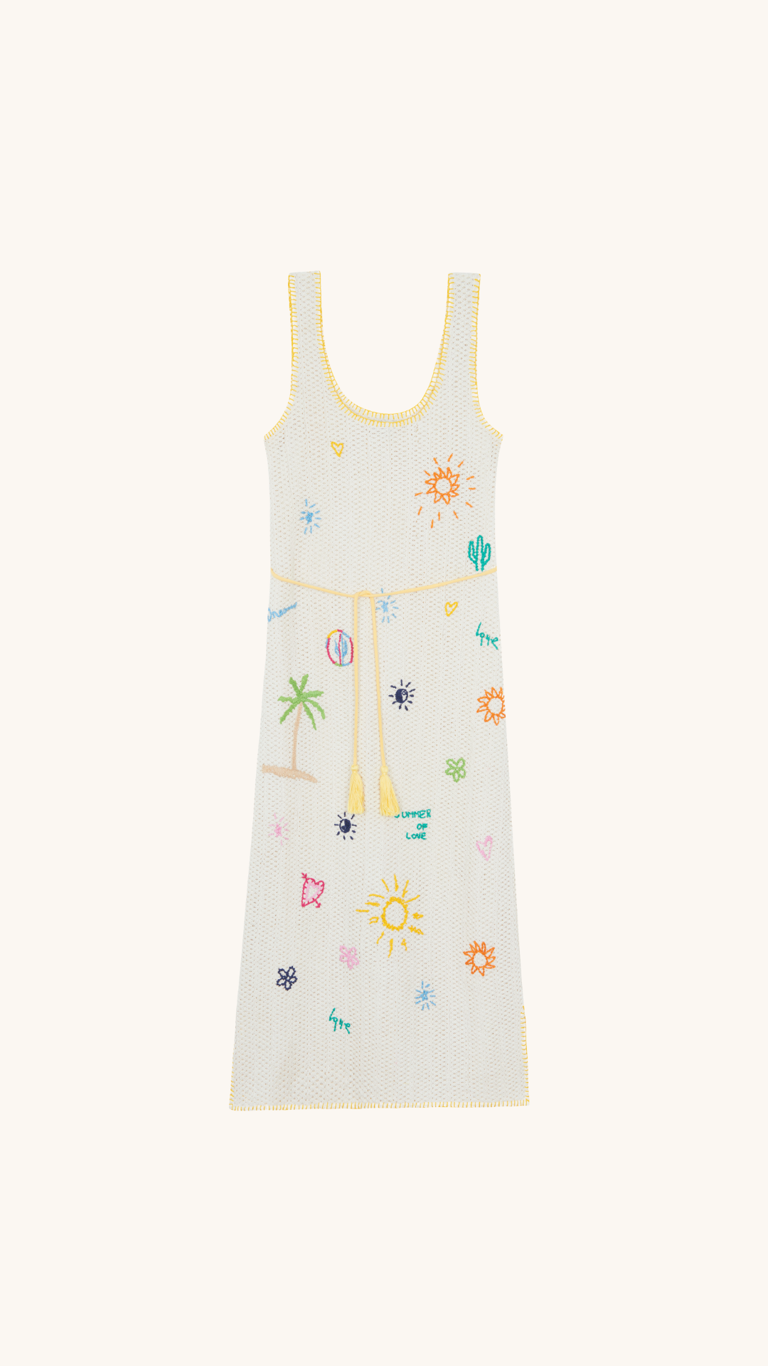 Robe en crochet brodée