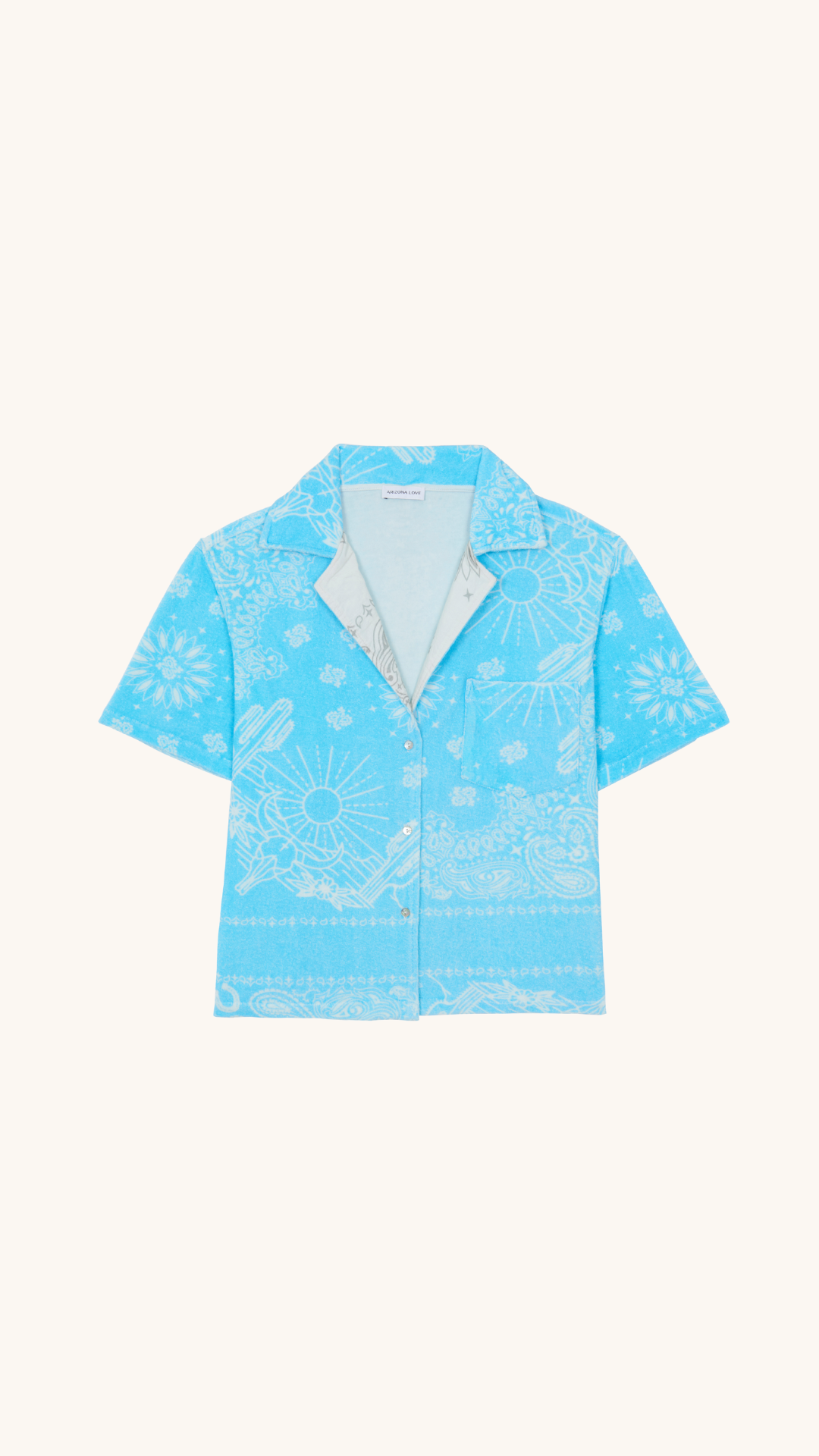 Chemise en éponge bandana bleu