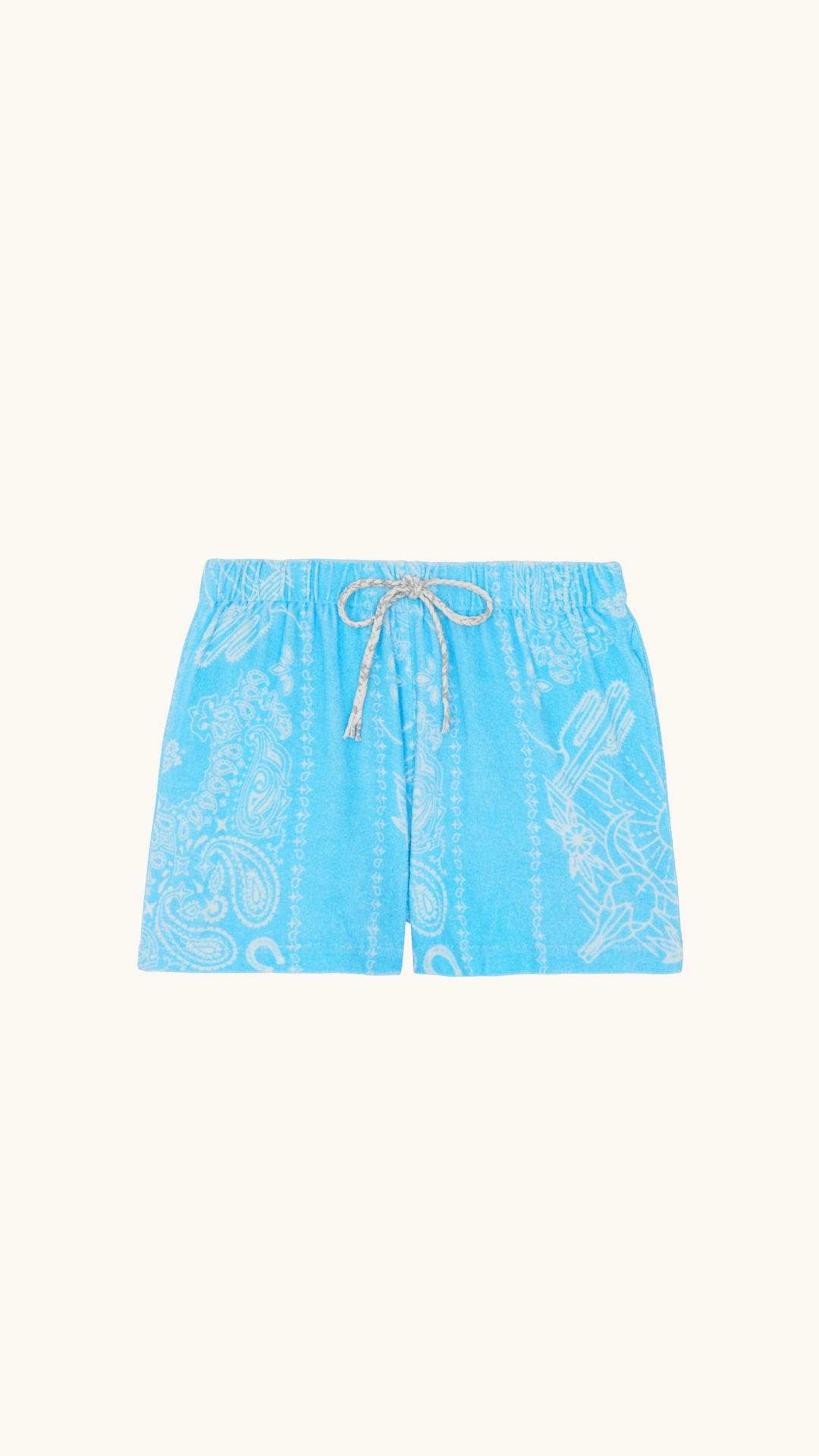 Short en éponge bandana bleu