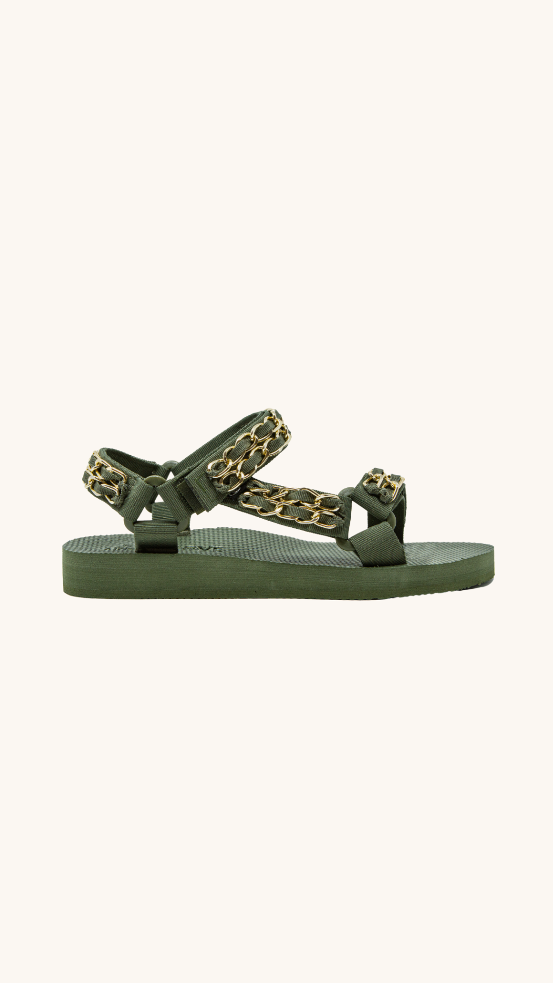 Trekky chaine kaki dorée