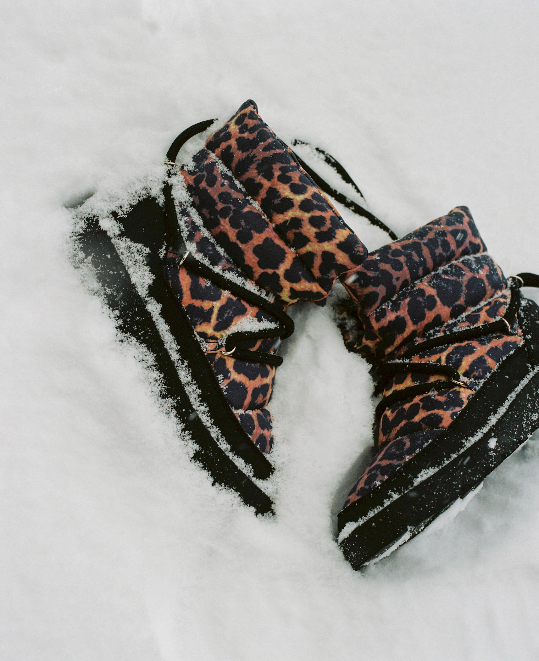 Snow boots leopard