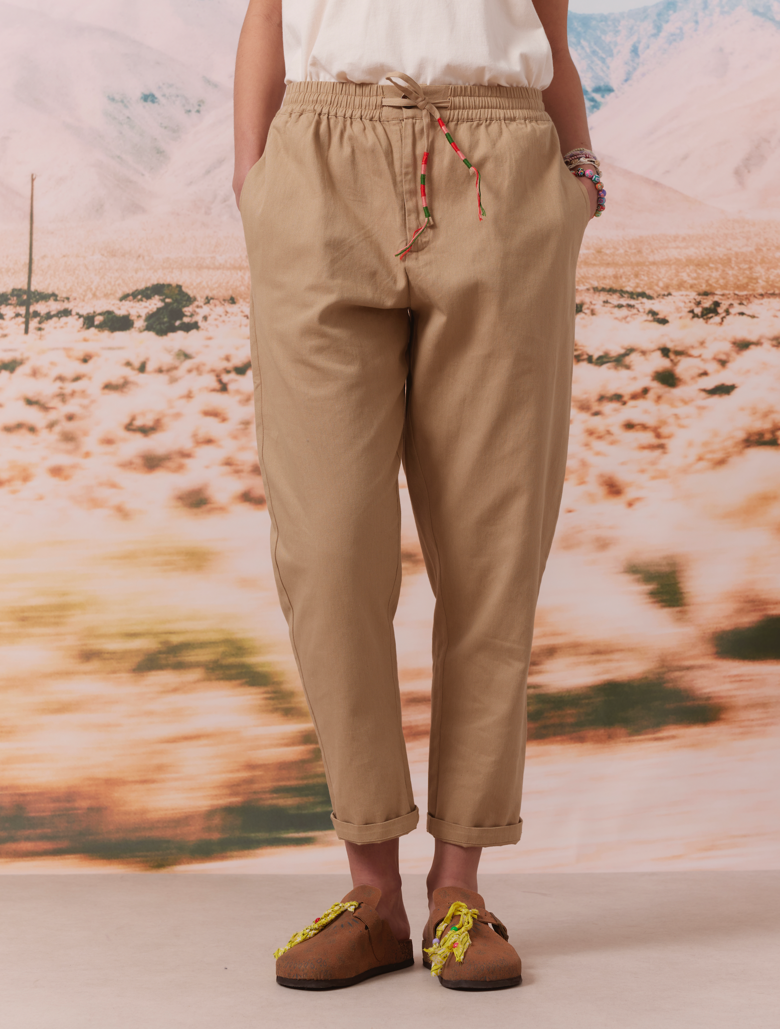 Pantalon chino beige