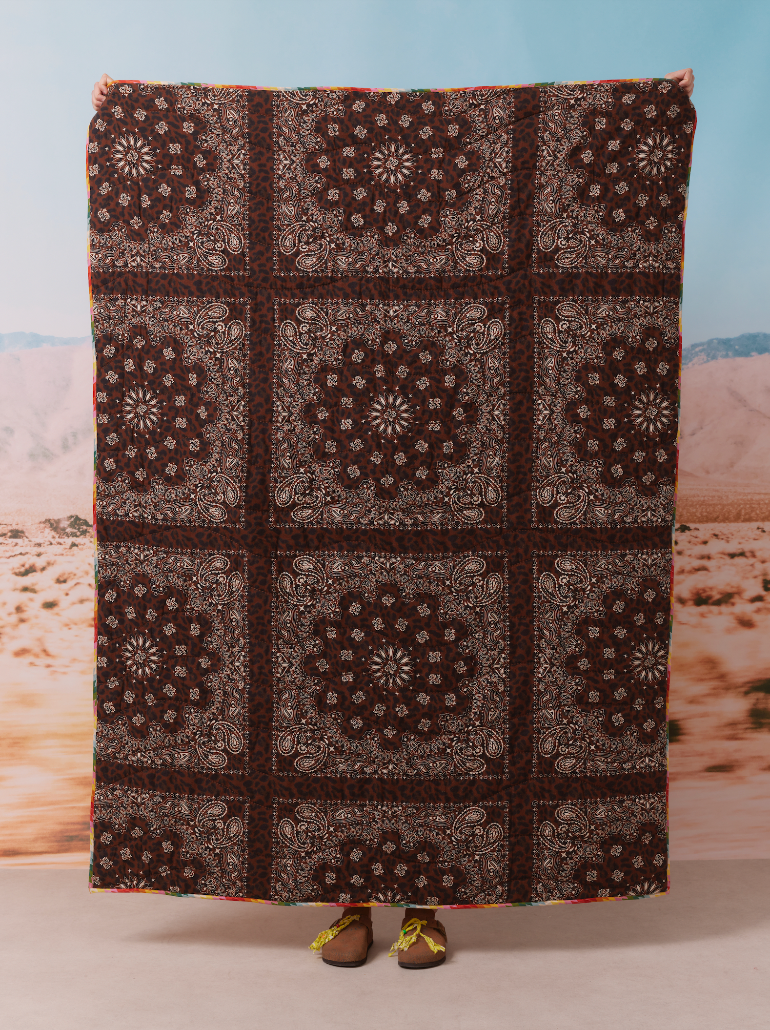 Couverture matelassée léopard