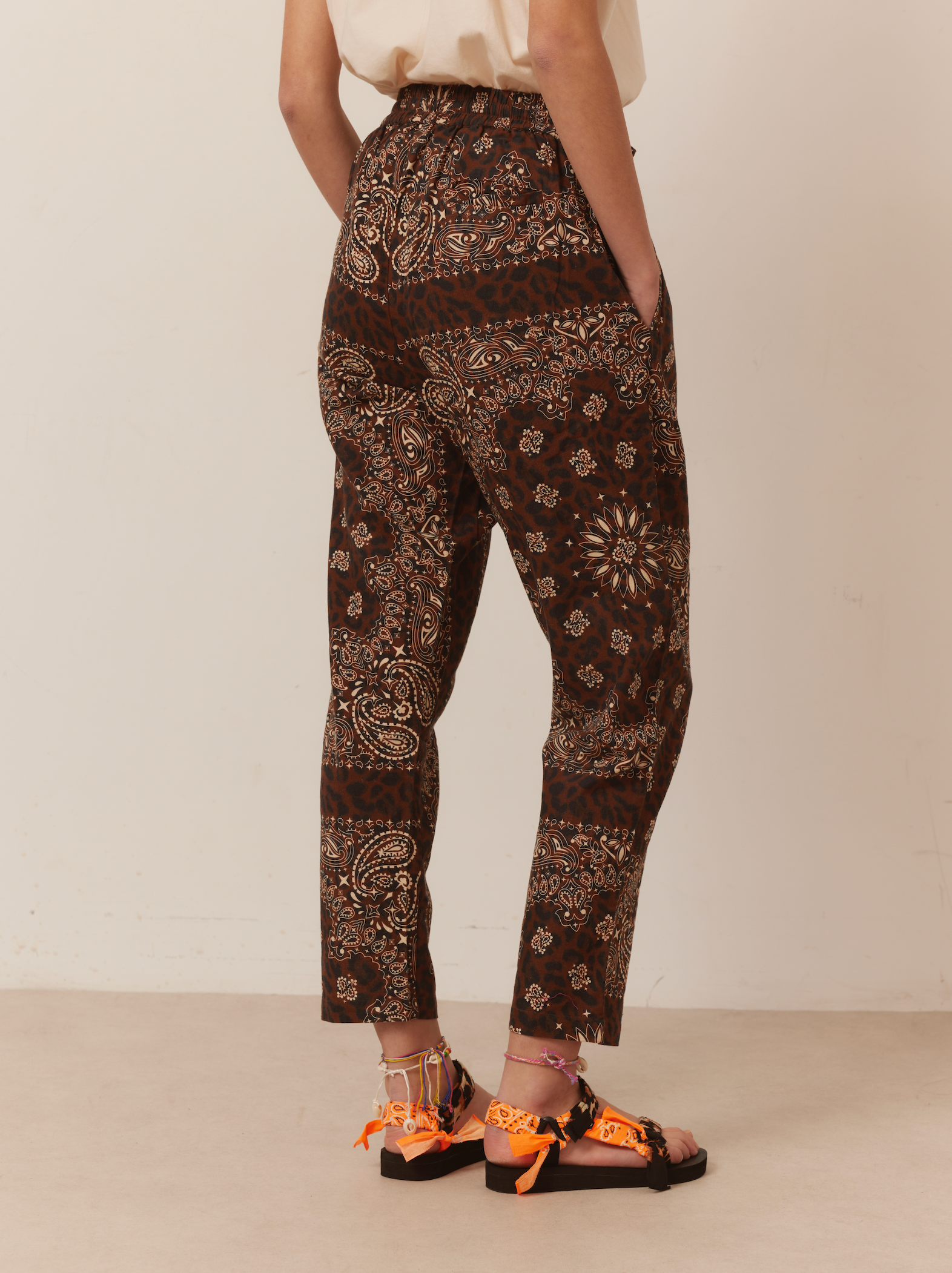 Bandana leopard pants