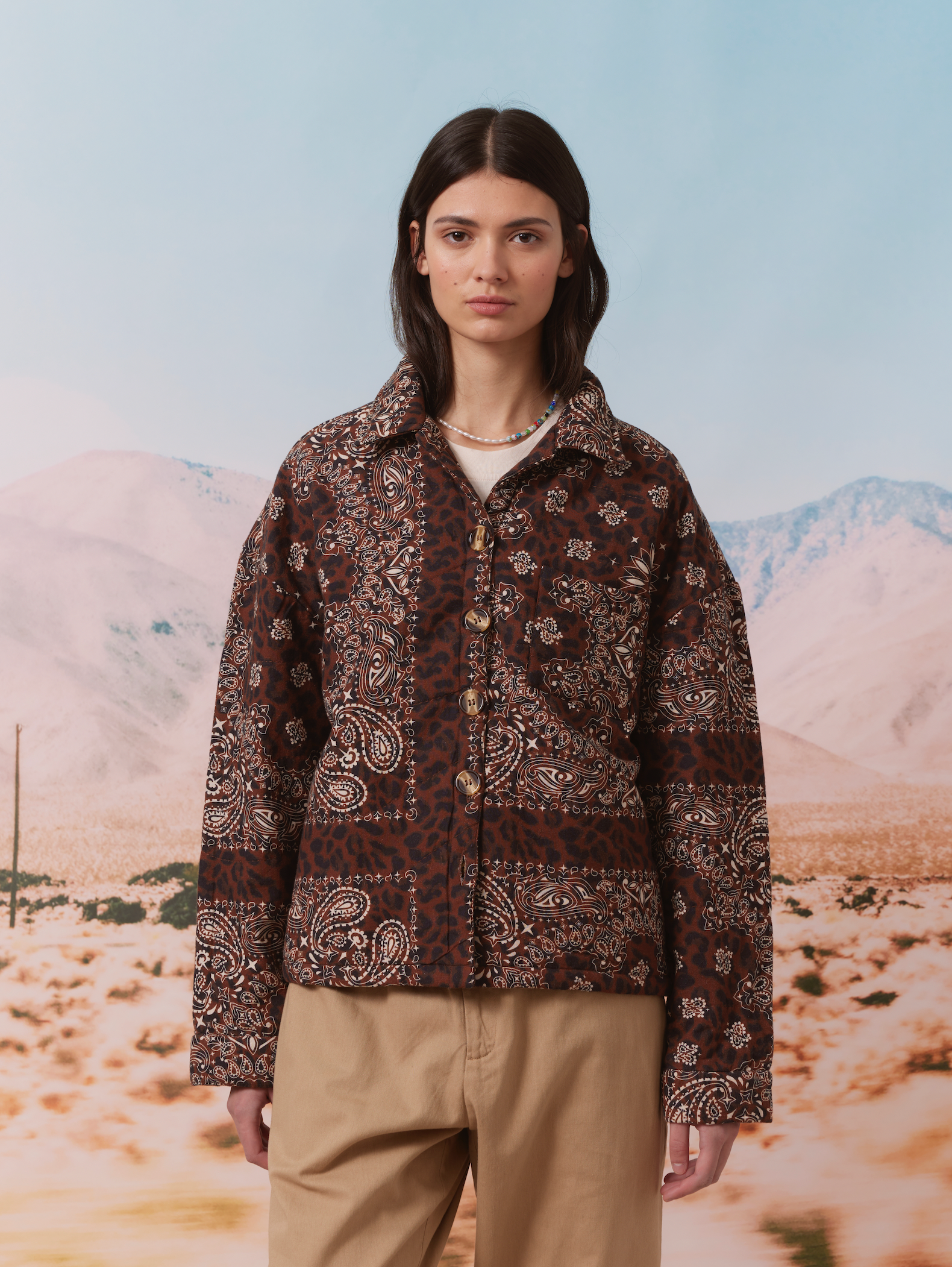 Veste matelassée léopard