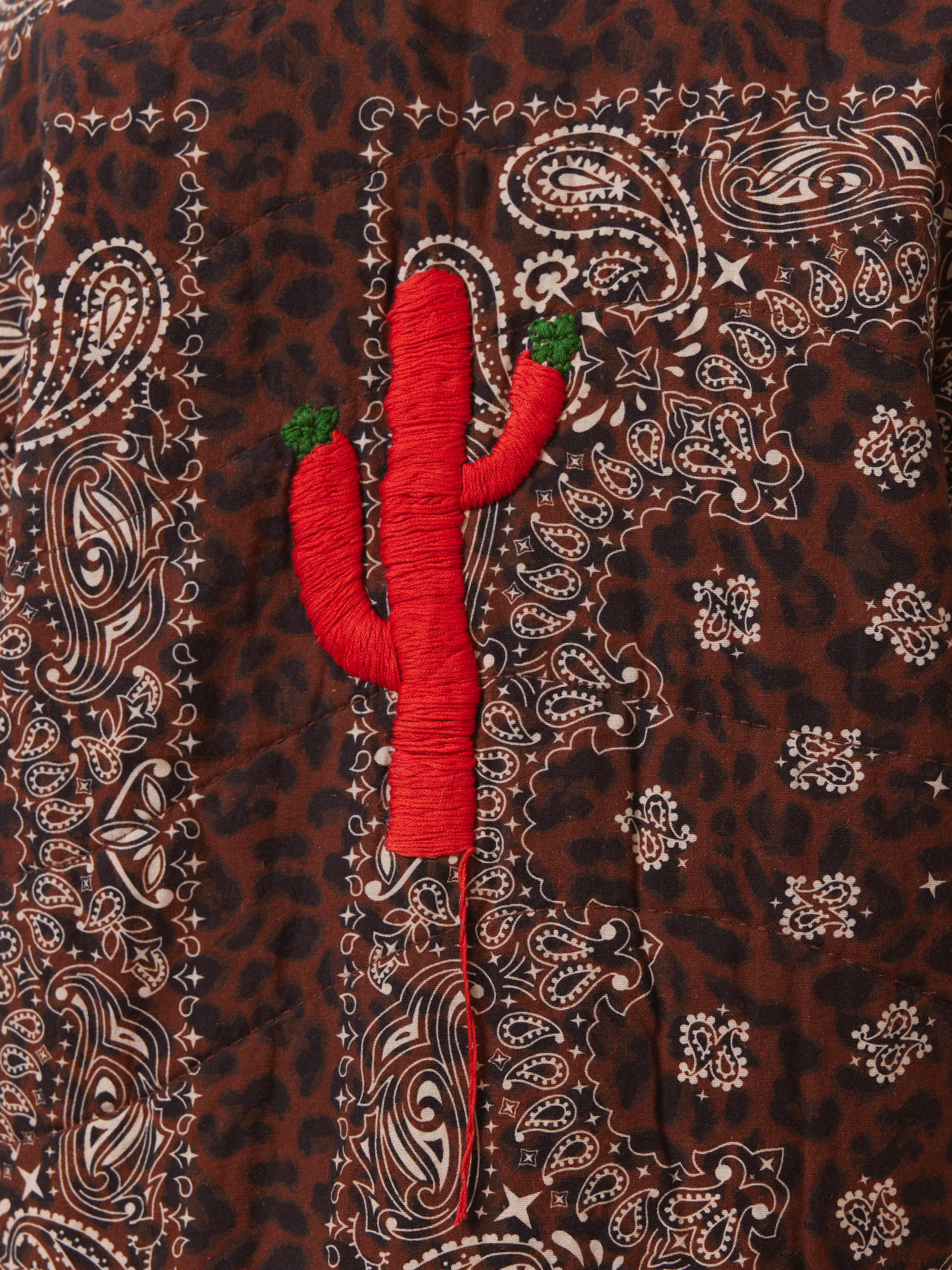 Leopard quilt jacket