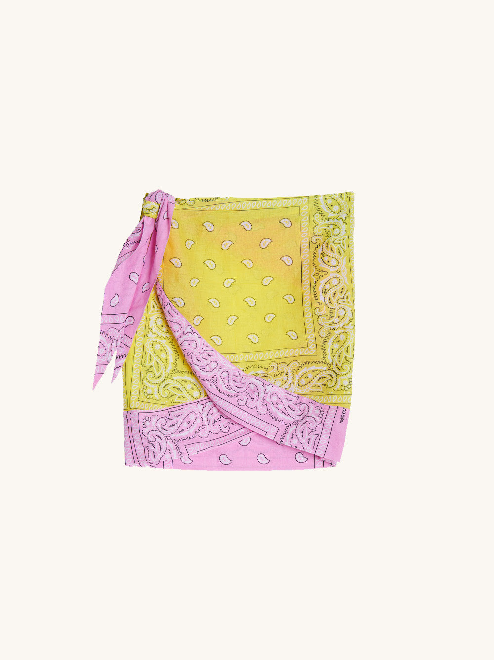 Paréo bandana jaune
