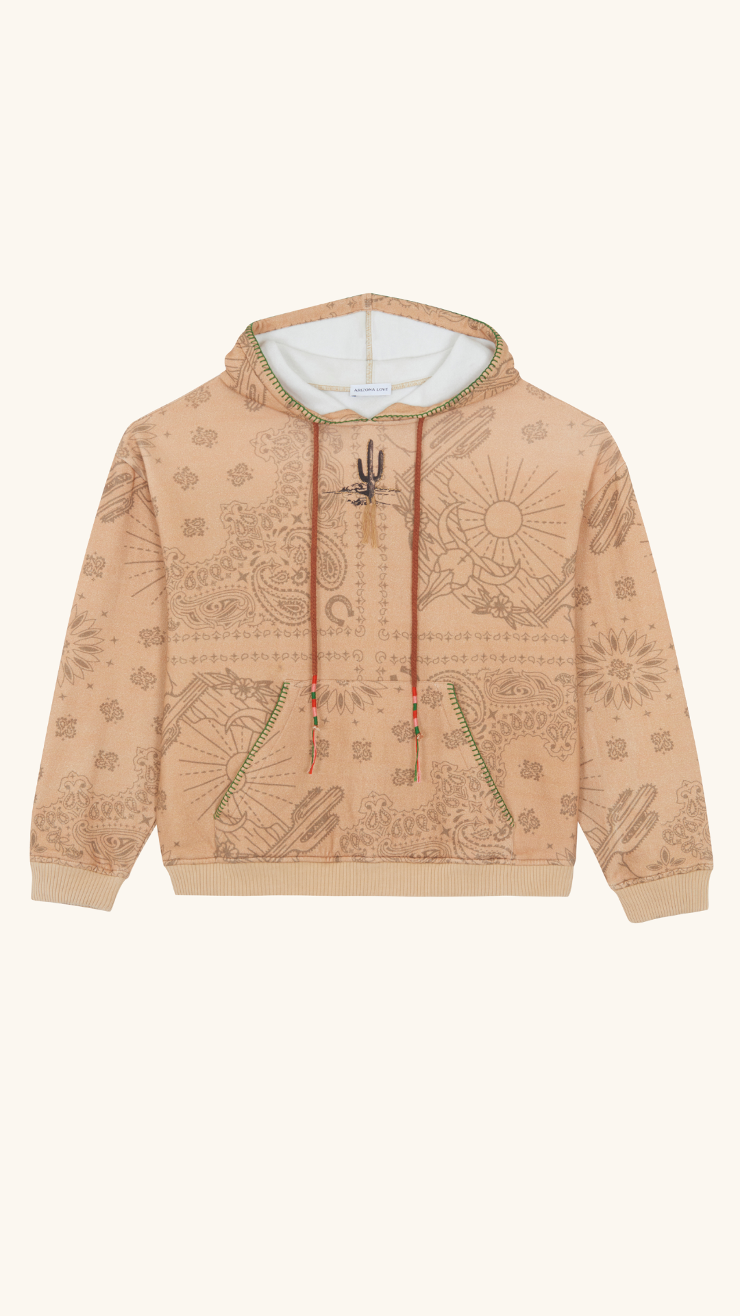 Sweat à capuche beige