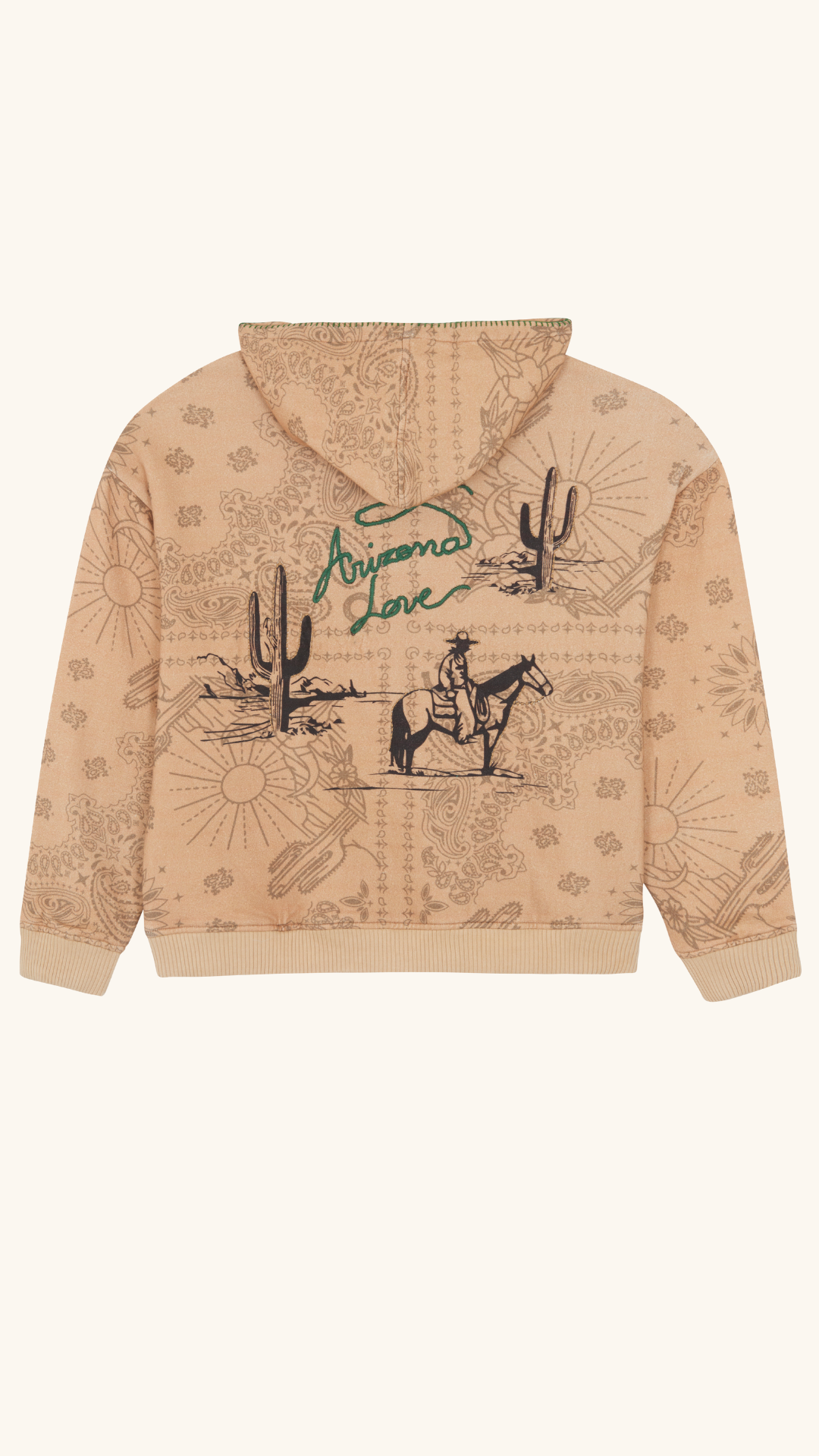Sweat à capuche beige