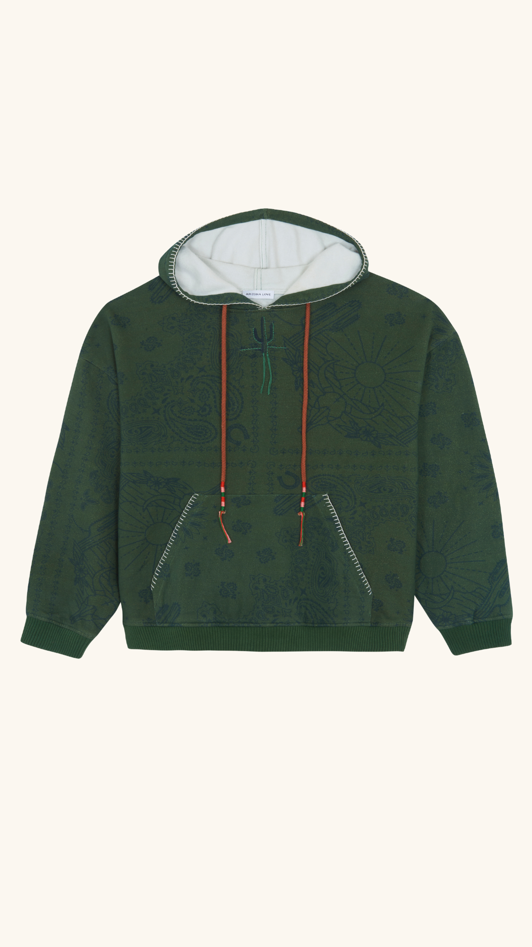 Sweat à capuche vert