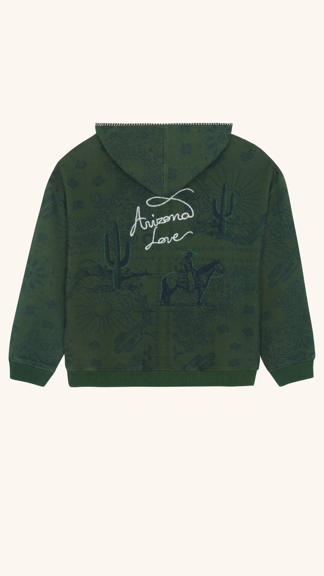 Sweat à capuche vert