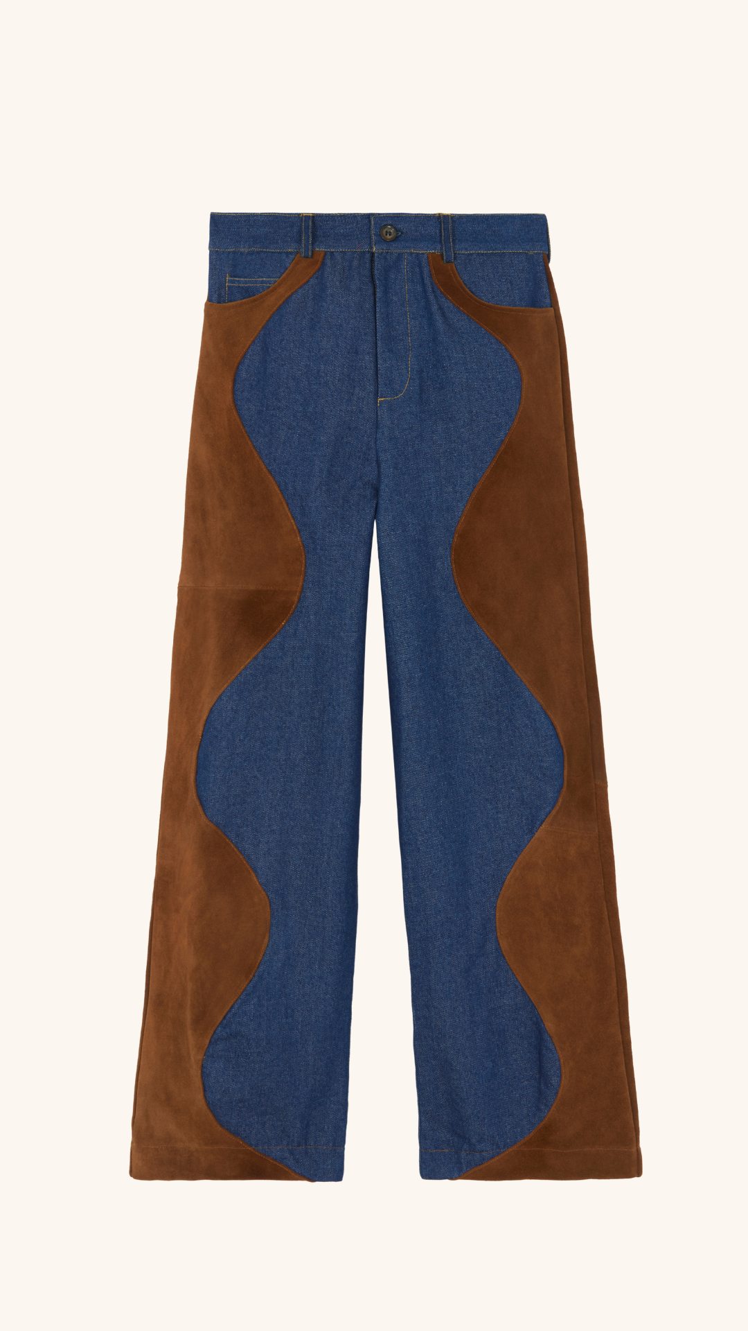 Pantalon en jean et daim