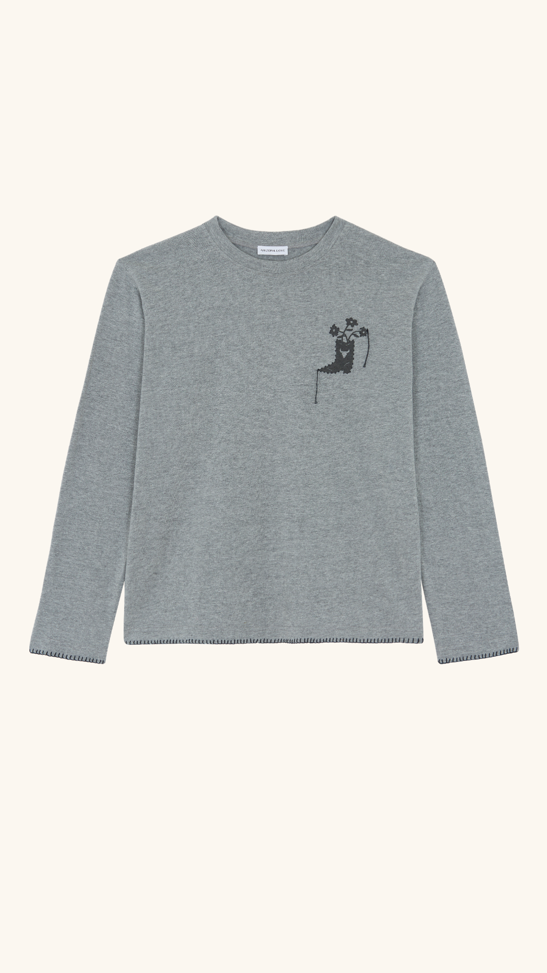 T-shirt à manches longues gris
