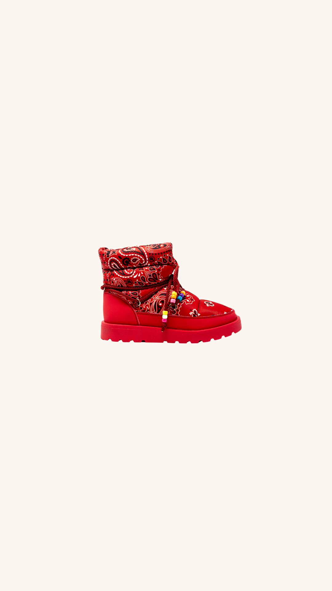 Bottes de neige pour enfants rouges