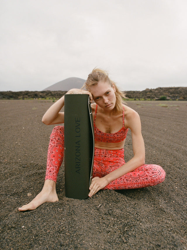 Yoga legging red bandana