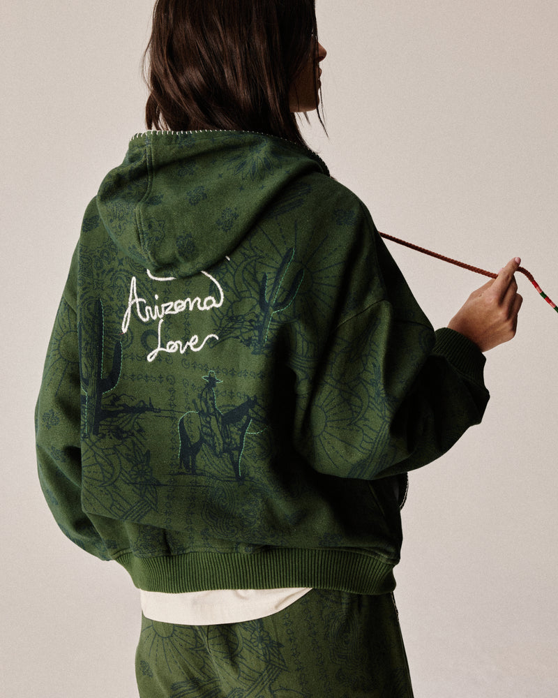 Green hoodie