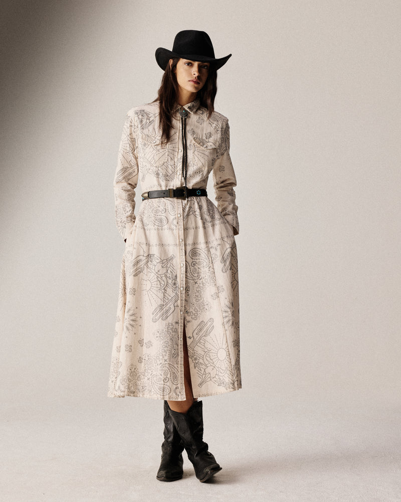 Robe bandana crème