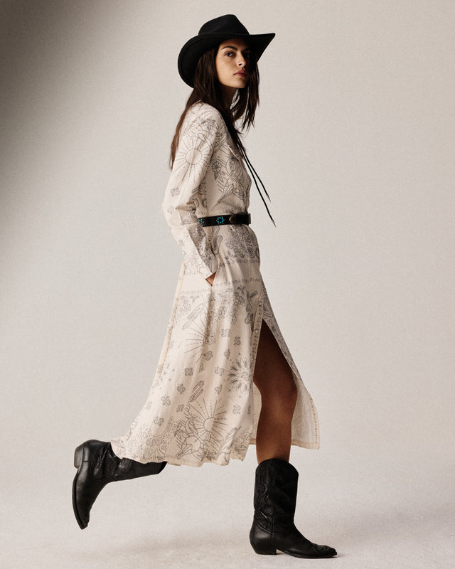 Robe bandana crème