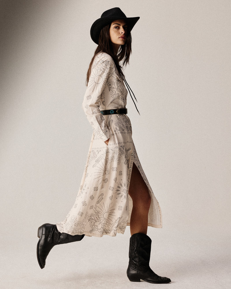 Robe bandana crème