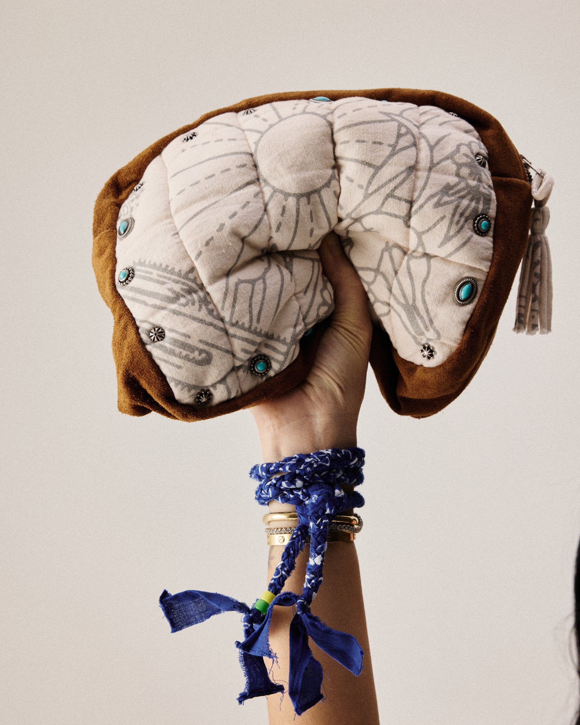 Pochette bandana crème