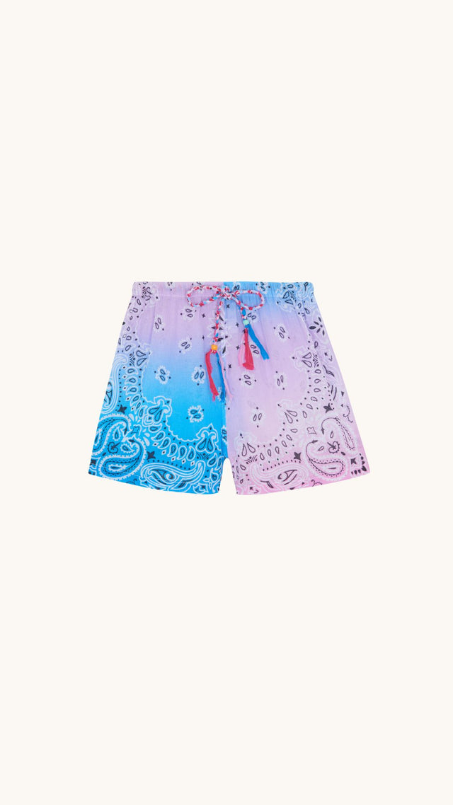 Short enfant bleu & rose