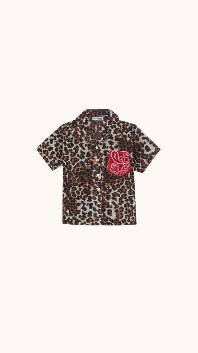 Chemise enfant léopard