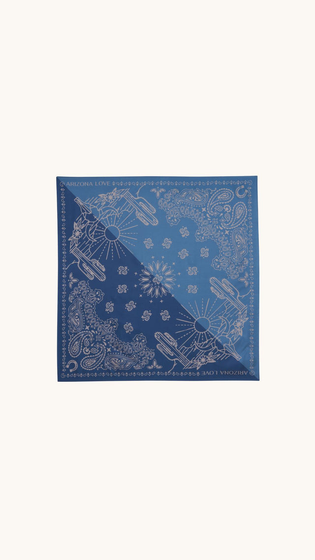 Silk scarf bandana denim & navy