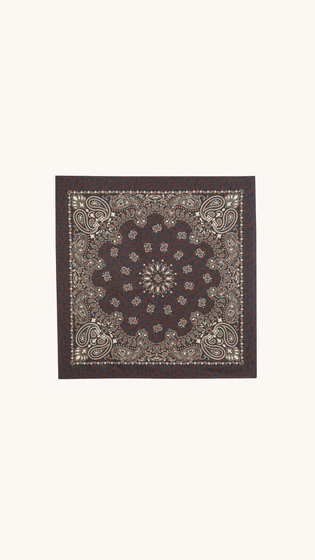 Silk scarf bandana leopard