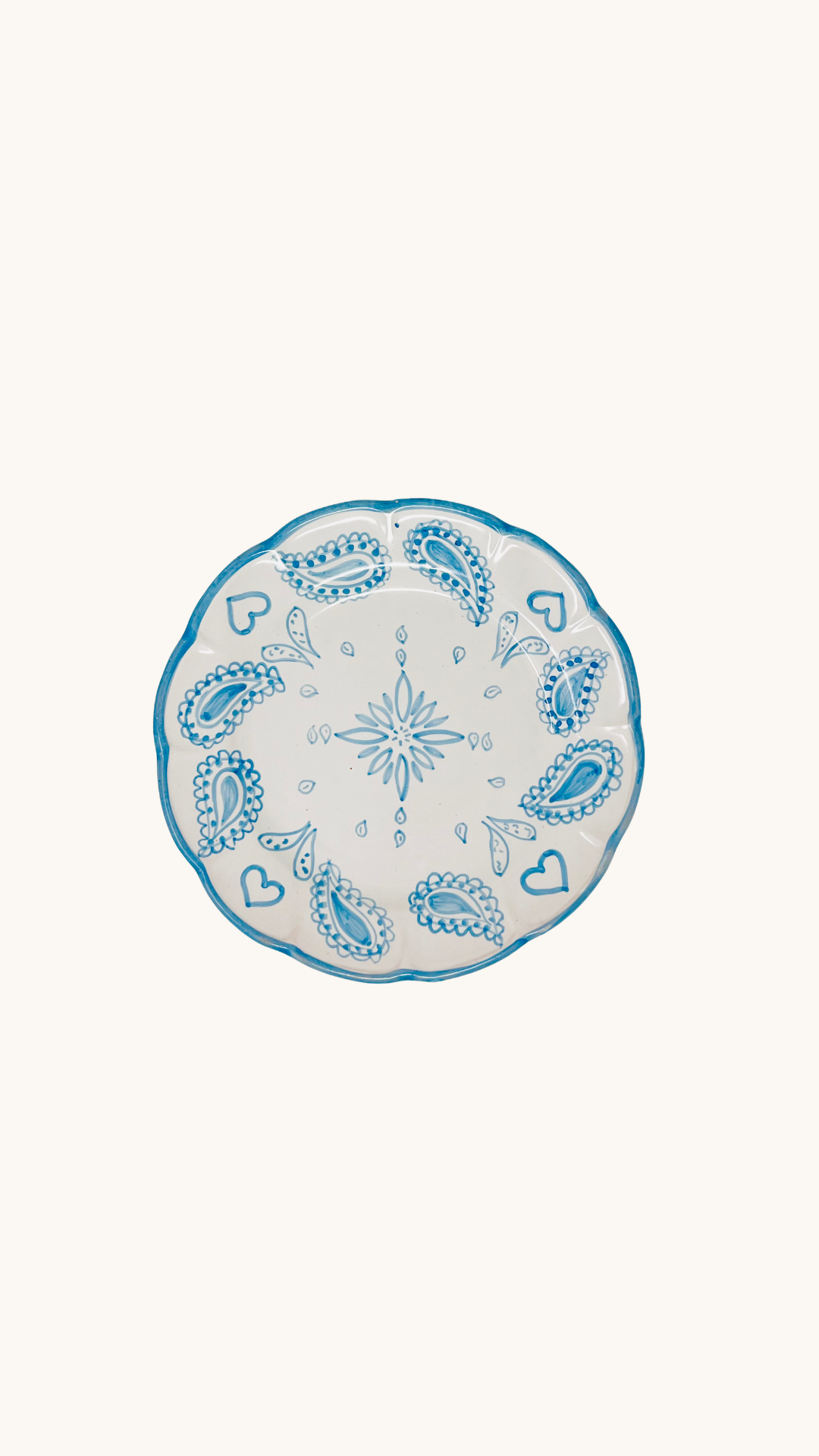 Plate 25cm bandana blue