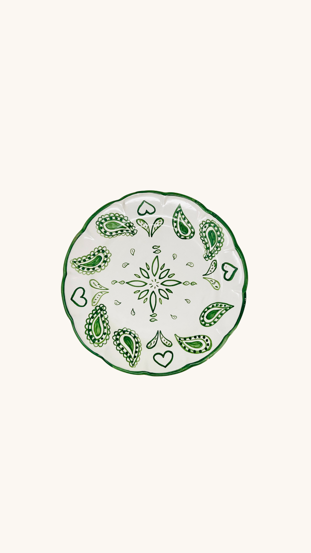 Plate 25cm bandana green