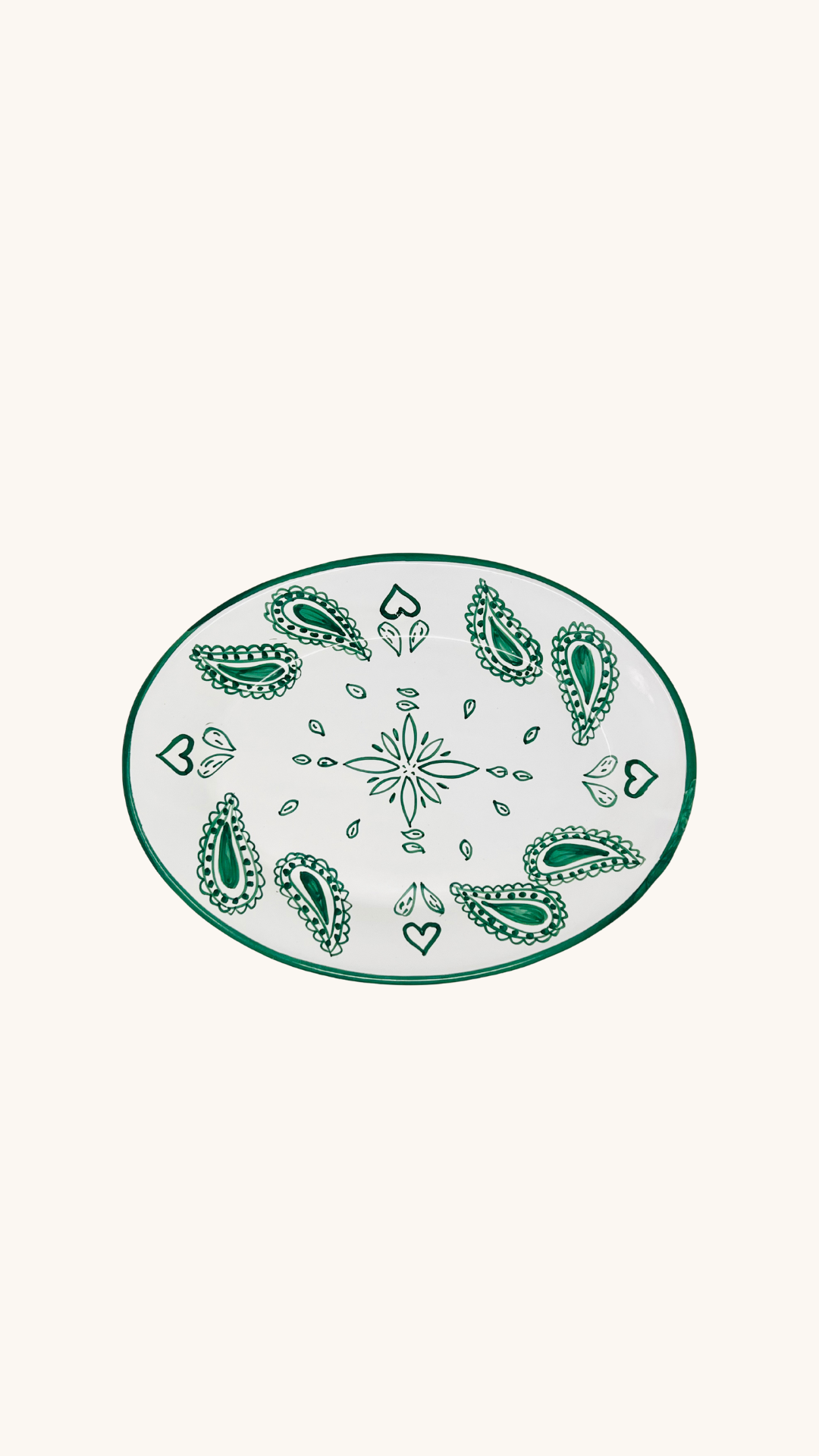 Platter 32cm bandana green