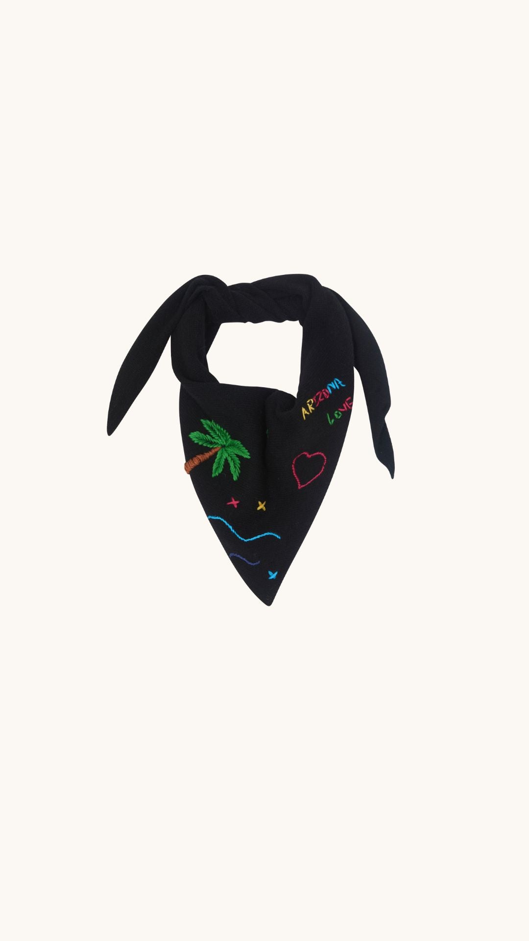 Palm black scarf