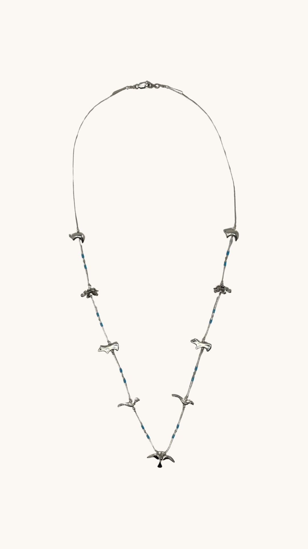 Collier long Power Mainland en argent sterling