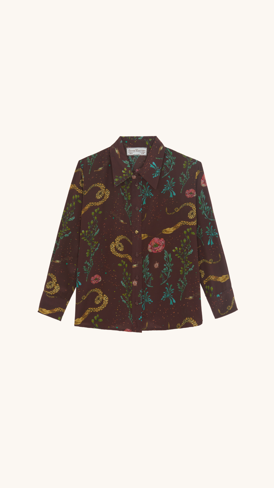 Chemise marron serpent