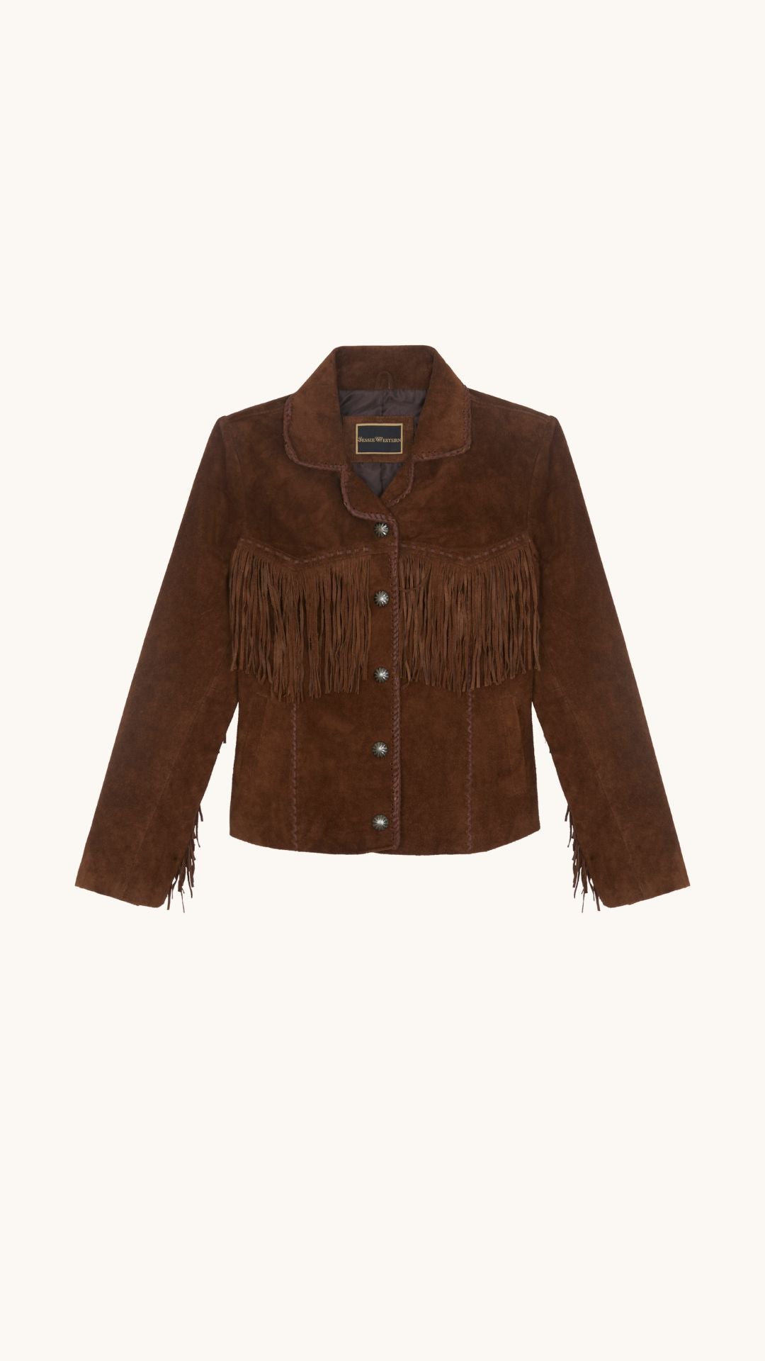 Veste en daim marron