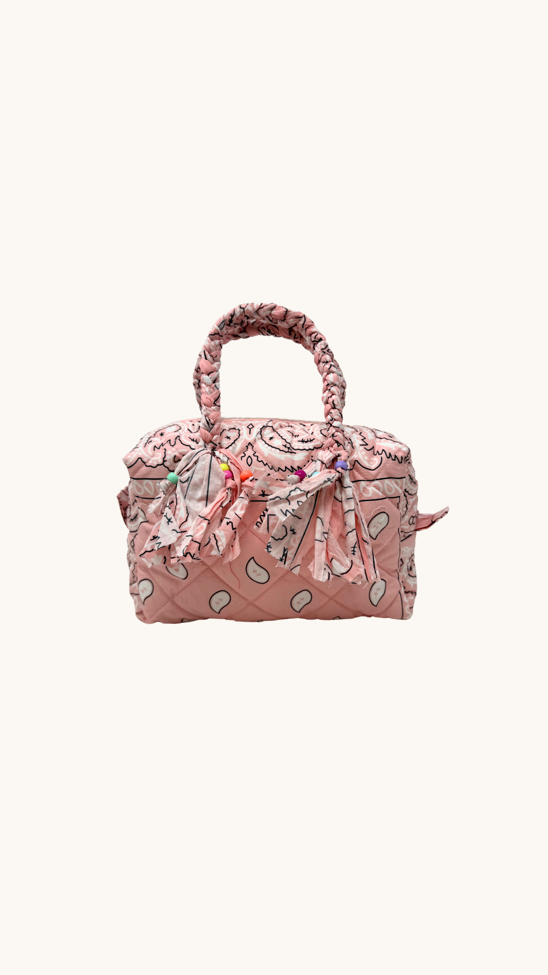 Vanity matelassé bandana rose 