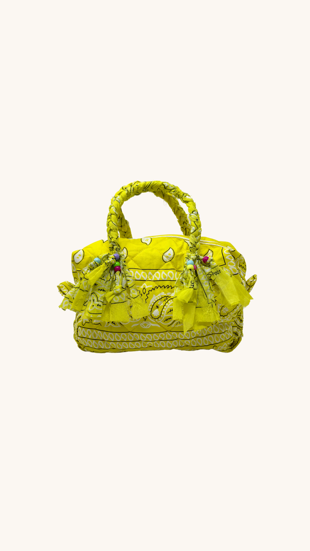 Vanity matelassé bandana jaune